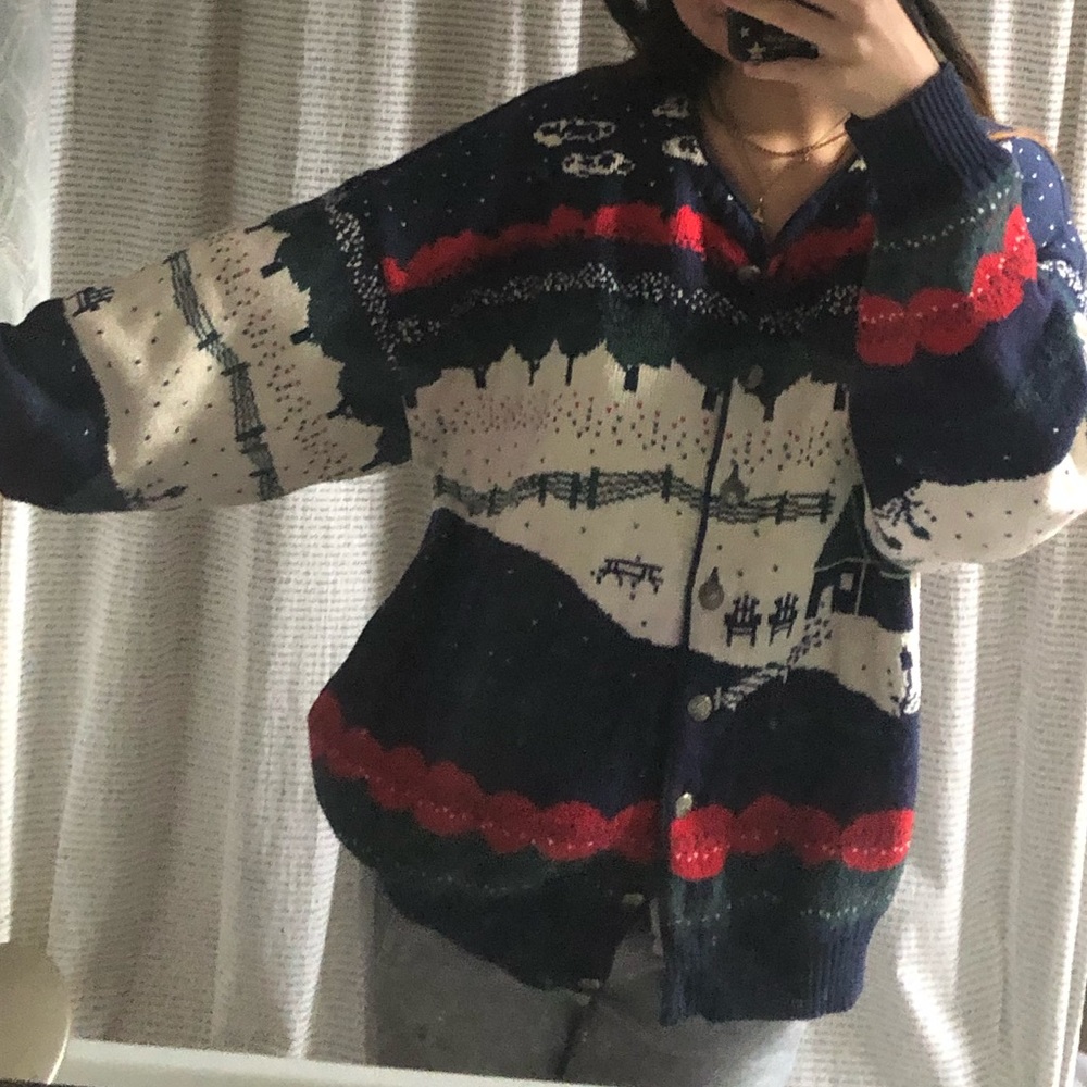 SOLD northern reflections landscape cardigan - Picture 3 of 4